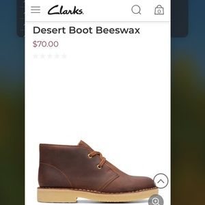 Clarks Original Chuka Desert Boot in Burgundy